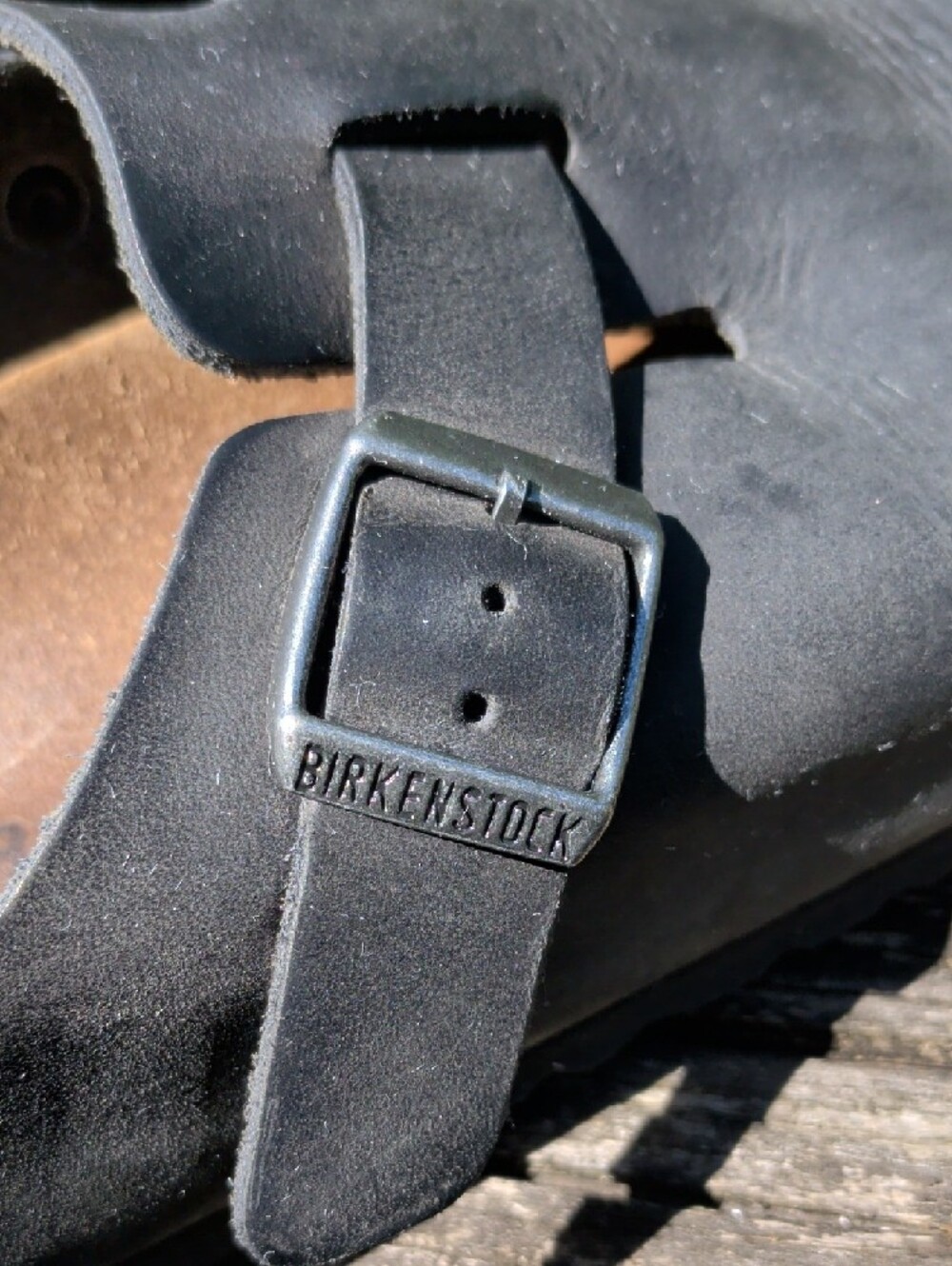 Birkenstock Black Leather Buckled Clog - Picture 6 of 10